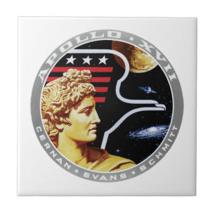 Apollo 17 NASA Mission Patch Logo Tile