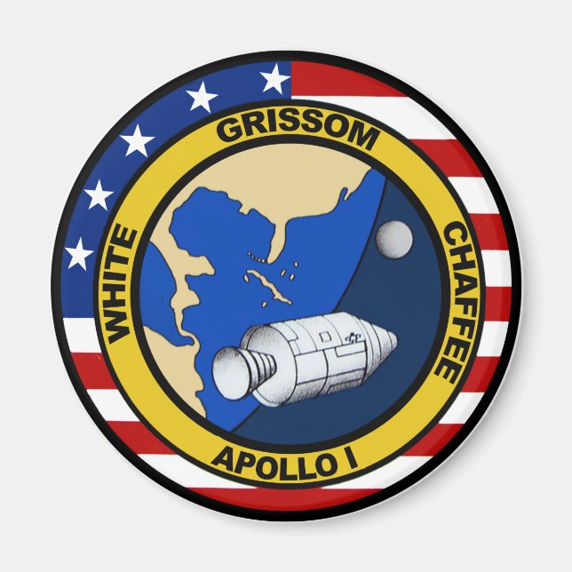Apollo 1: Grissom, White and chaffee. Magnet (Front)