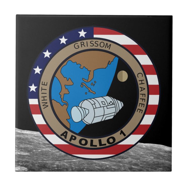 Apollo 1 Mission Patch Logo Tile (Front)