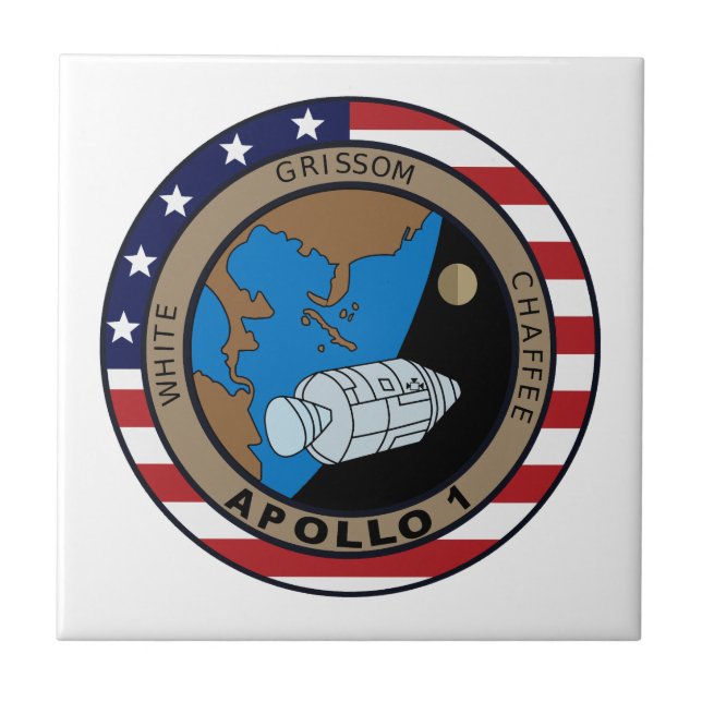 Apollo 1 Mission Patch Logo Tile (Front)