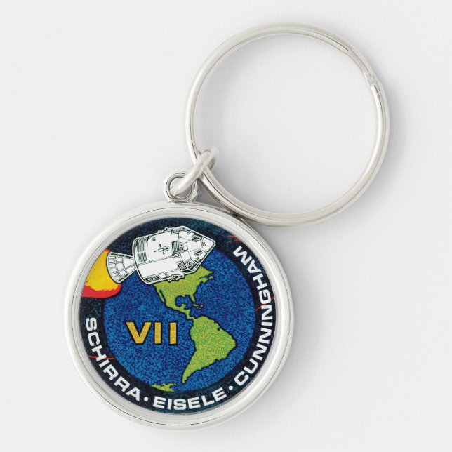 Apollo 7 NASA Mission Patch Logo Key Ring (Front)