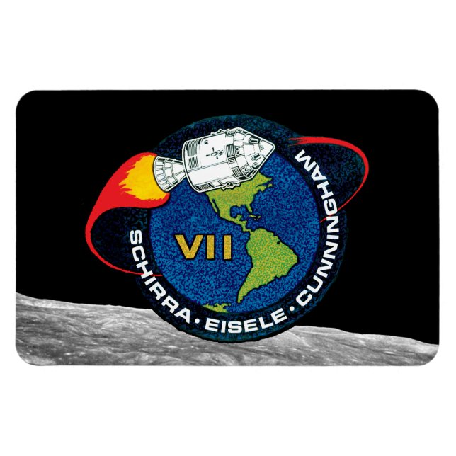 Apollo 7 NASA Mission Patch Logo Magnet (Horizontal)