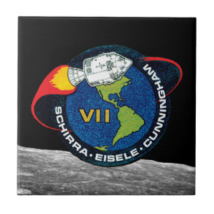 Apollo 7 NASA Mission Patch Logo Tile
