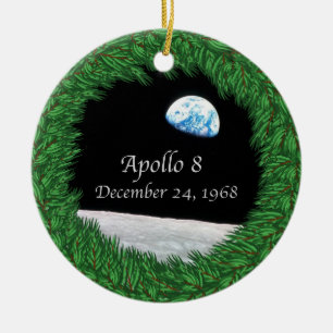 Apollo 8 Christmas Eve Moon Mission Ceramic Tree Decoration