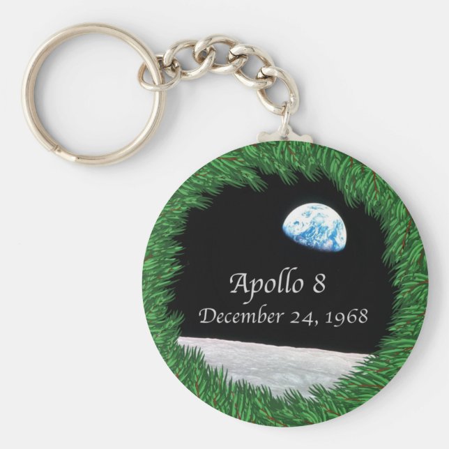 Apollo 8 Christmas Eve Moon Mission Key Ring (Front)
