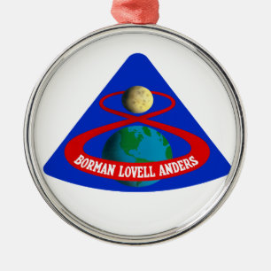 Apollo 8:  First Men To The Moon! Metal Tree Decoration