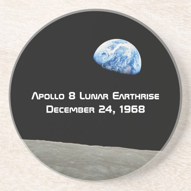 Apollo 8 Lunar Earthrise 50th Anniversary Coaster (Front)