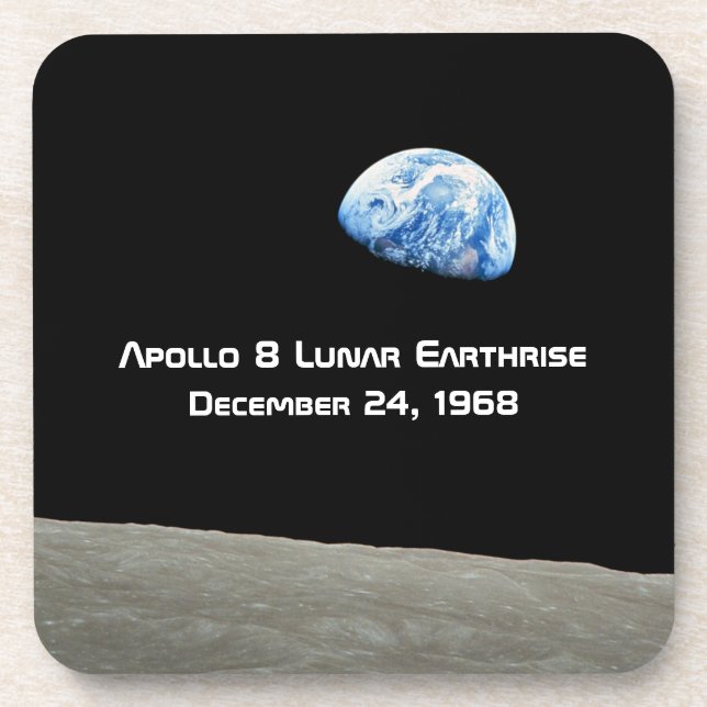 Apollo 8 Lunar Earthrise 50th Anniversary Coaster (Front)