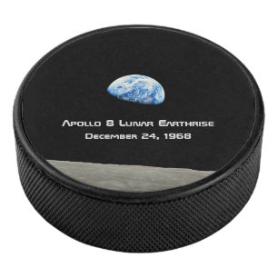 Apollo 8 Lunar Earthrise 50th Anniversary Hockey Puck