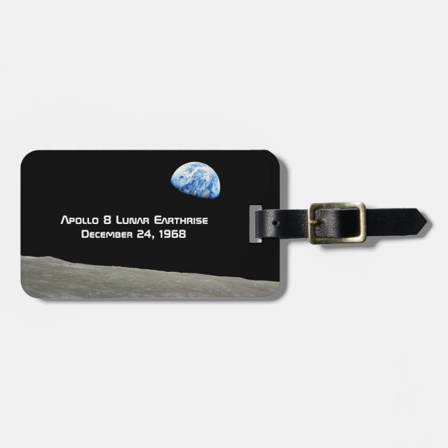 Apollo 8 Lunar Earthrise 50th Anniversary Luggage Tag (Front Horizontal)