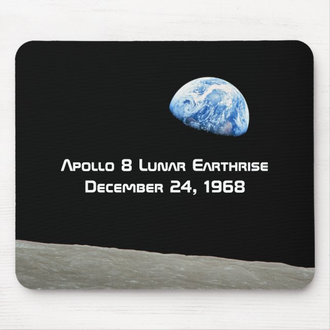 Apollo 8 Lunar Earthrise 50th Anniversary Mouse Mat (Front)