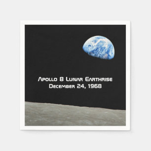 Apollo 8 Lunar Earthrise 50th Anniversary Napkin