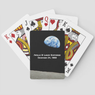 Apollo 8 Lunar Earthrise 50th Anniversary Playing Cards