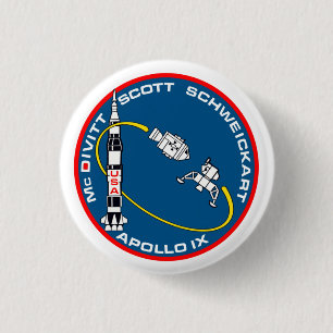Apollo 9 mission patch 3 cm round badge