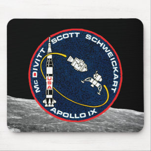 Apollo 9 NASA Mission Patch Logo Mouse Mat