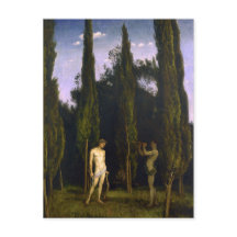 Apollo and Marsyas by Hans Thoma Postcard