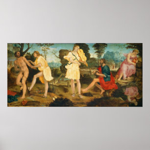 Apollo and Marsyas - M. Anselmi Fine Art Poster