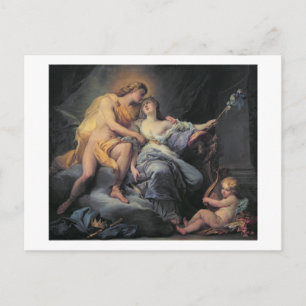 Apollo caressing the nymph Leucothea (oil on canva Postcard