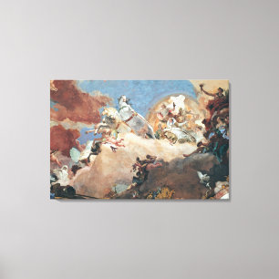 Apollo in his Sun Chariot driving Beatrice I Canvas Print