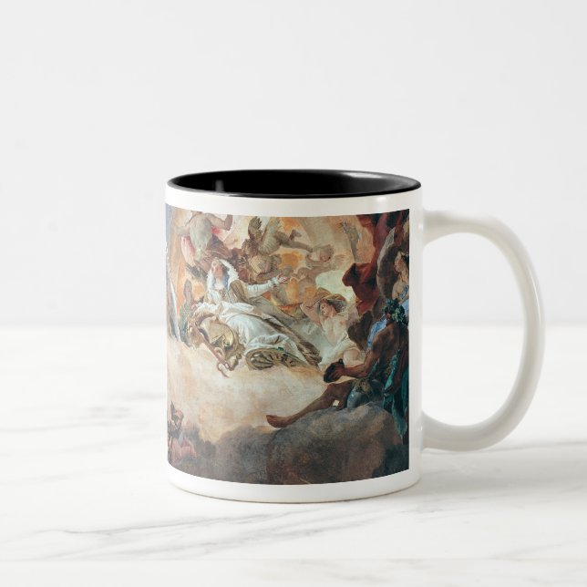 Apollo in his Sun Chariot driving Beatrice I Two-Tone Coffee Mug (Right)