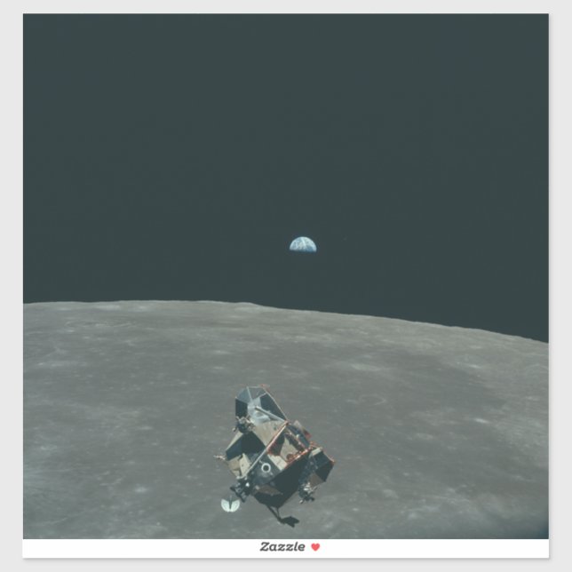 Apollo Lunar Lander and Earthrise Over Moon     (Sheet)