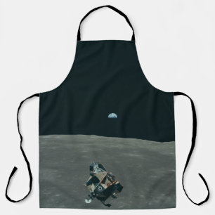 Apollo Lunar Lander and Earthrise Over Moon     Apron