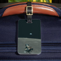 Apollo Lunar Lander and Earthrise Over Moon