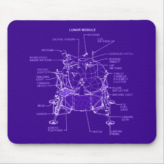 Apollo Lunar Module Blueprints Mouse Mat
