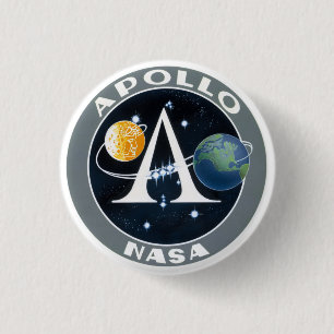 Apollo Program Mission Patch Button