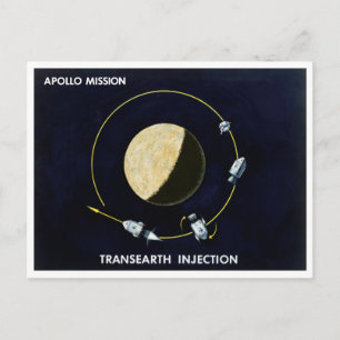 Apollo Program - Moon Mission Artist Concept Postcard