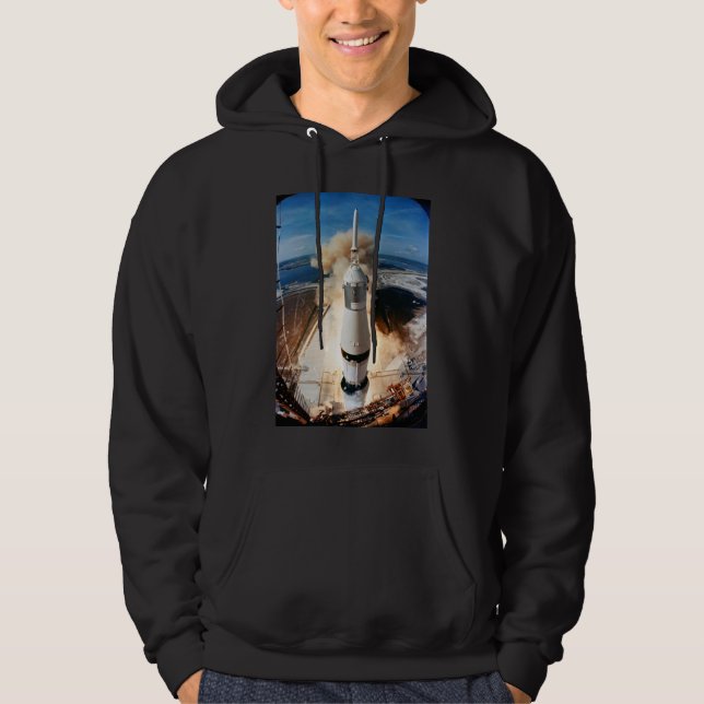 Apollo Saturn V Rocket launch to Moon 1969 Hoodie (Front)