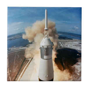 Apollo Saturn V Rocket launch to Moon 1969 Tile