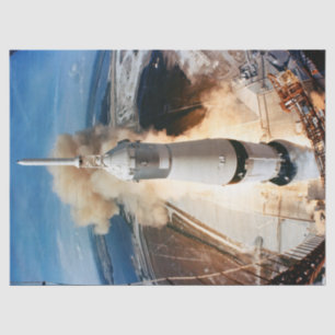 Apollo Saturn V Rocket launch to Moon 1969 Tissue Paper