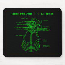Apollo Saturn V Rocketdyne F-1 engine Mouse Pad
