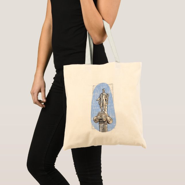 Apollo Statue Watercolor – Artistic Greek  Tote Bag (Front (Product))