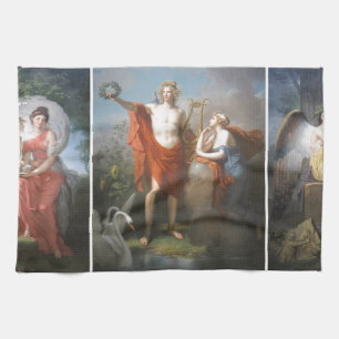 apollo & the muses tea towel