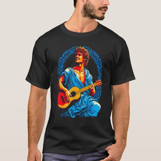 Apollon Greek Mythology God of Music T-Shirt (Front)