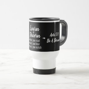 Apologetics Berean Bible Verse Script Travel Mug