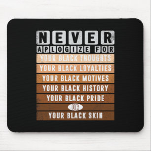 Apologise Black History Month Blm Melanin Pride Af Mouse Mat