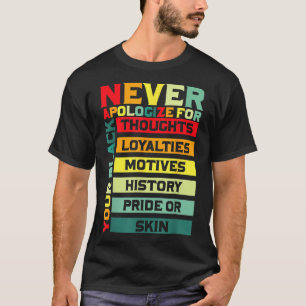 Apologise For Your Blackness Black History Junetee T-Shirt