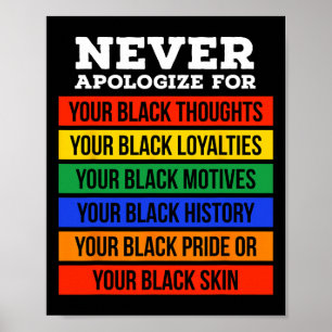 Apologise For Your Blackness - Black History Month Poster