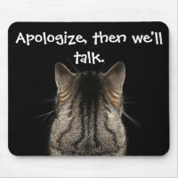 Apologize, then we'll talk Funny Cat