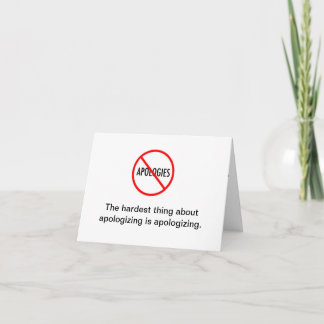 Apology Note Card