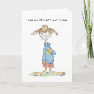 Apology Rabbit card