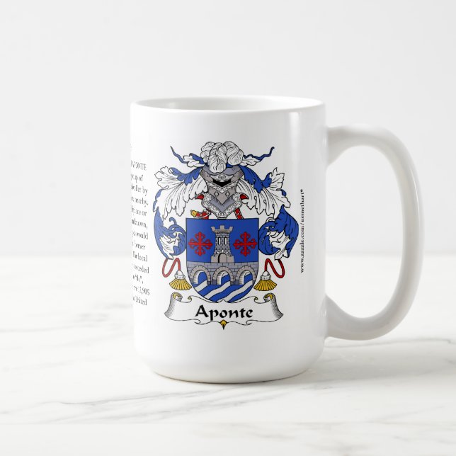 Aponte, the Origin, the Meaning and the Crest Coffee Mug (Right)