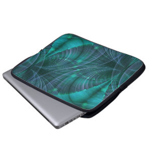 Apophysis Fractal Art I - blue Laptop Sleeve