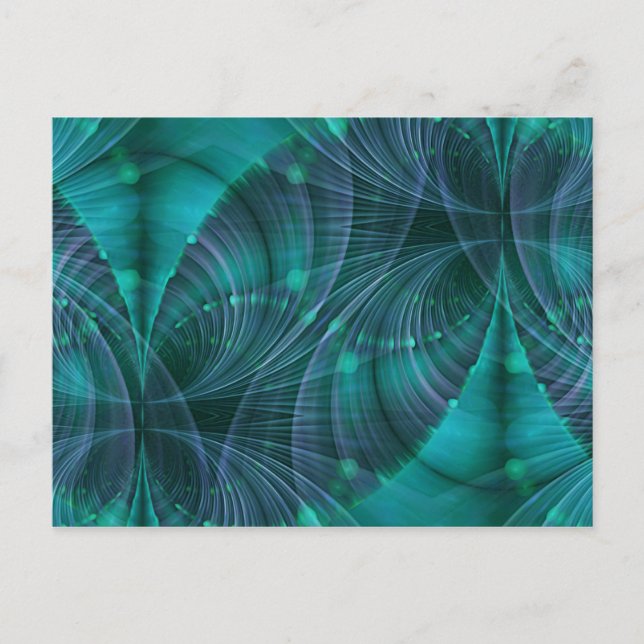 Apophysis Fractal Art I - blue Postcard (Front)