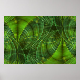 Apophysis Fractal Art I - green Poster