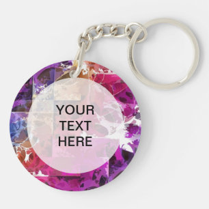 Apophysis Fractal Art - spider web Circle Key Ring