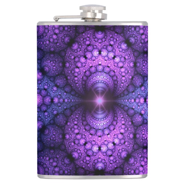 Apophysis Fractal - Atoms Fusion Hip Flask (Front)